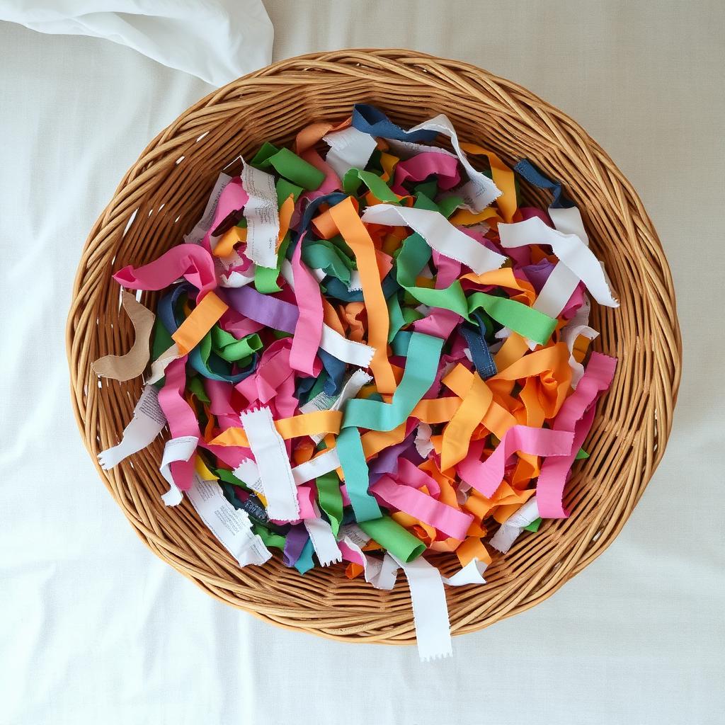 Paper Rip & Toss Bin — Montessori toddler activity